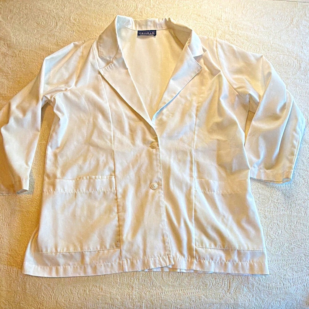 Grisham Uniforms Women’s Medical White Lab Coat Jacket, 28 in Length